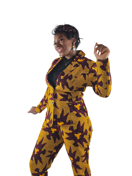 Chike Ankara Print Power Suit Set