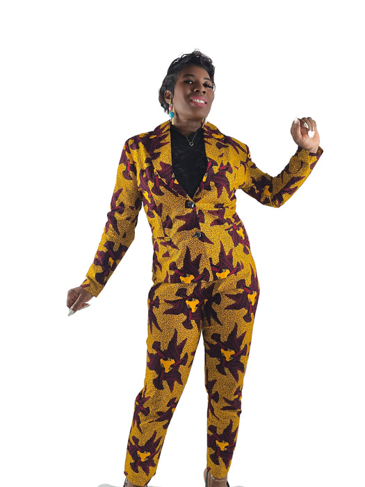 Chike Ankara Print Power Suit Set