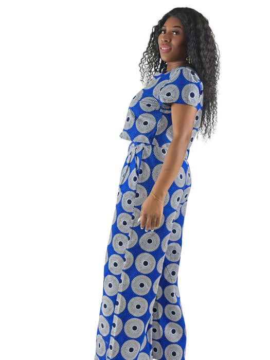 Fatimah Ankara Crop Top & Wide-Leg Pant