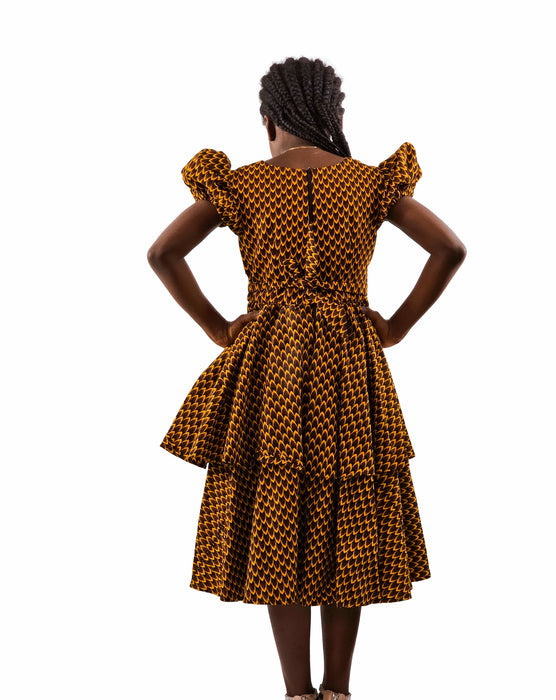 Mini Majesty Ankara Dress