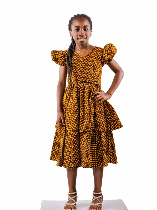 Mini Majesty Ankara Dress