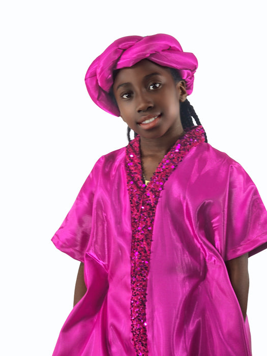 Royal Radiance Kids Satin Boubou