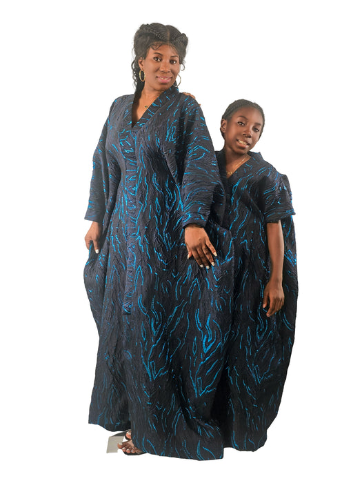 Royal Blue Mother & Daughter Boubou Set