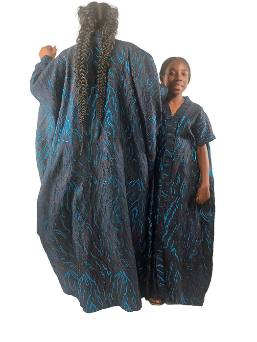 Royal Blue Mother & Daughter Boubou Set