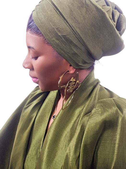 Turban Wrap – Olive Green