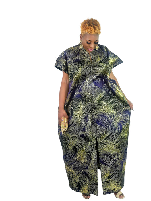 Majestic Grace Brocade Boubou (Purple)