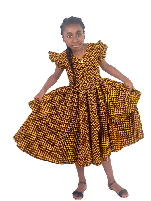 Mini Majesty Ankara Dress